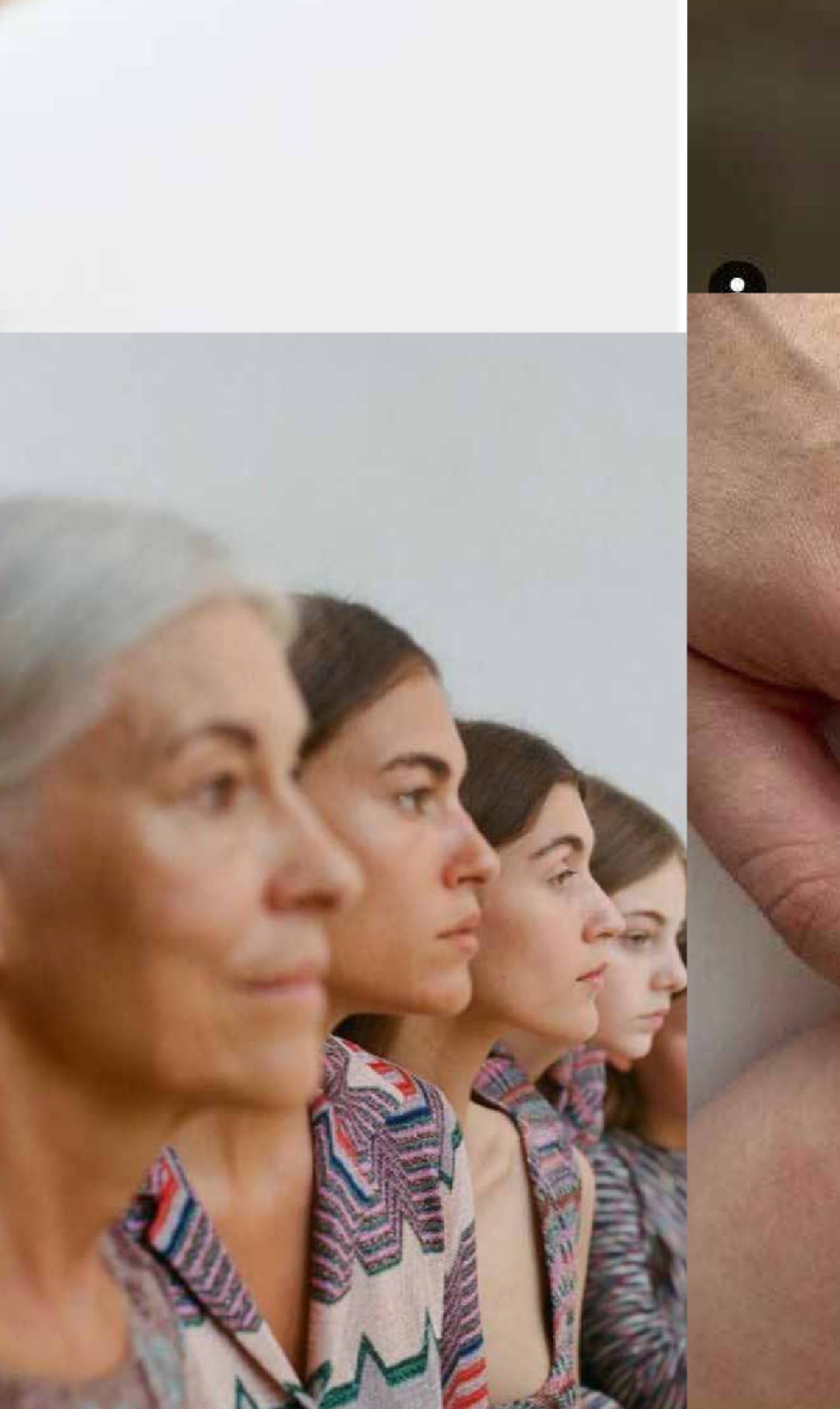 Mujeres de distintas edades, de perfil